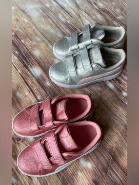 Girls Puma Glitter Tennis Shoes Bundle